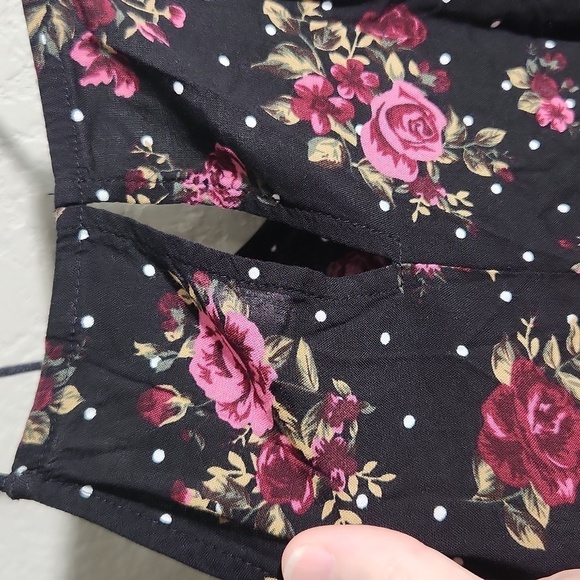 Nobo Camisole Womens keyhole floral blouse high low round spaghetti Large - Picture 4 of 8